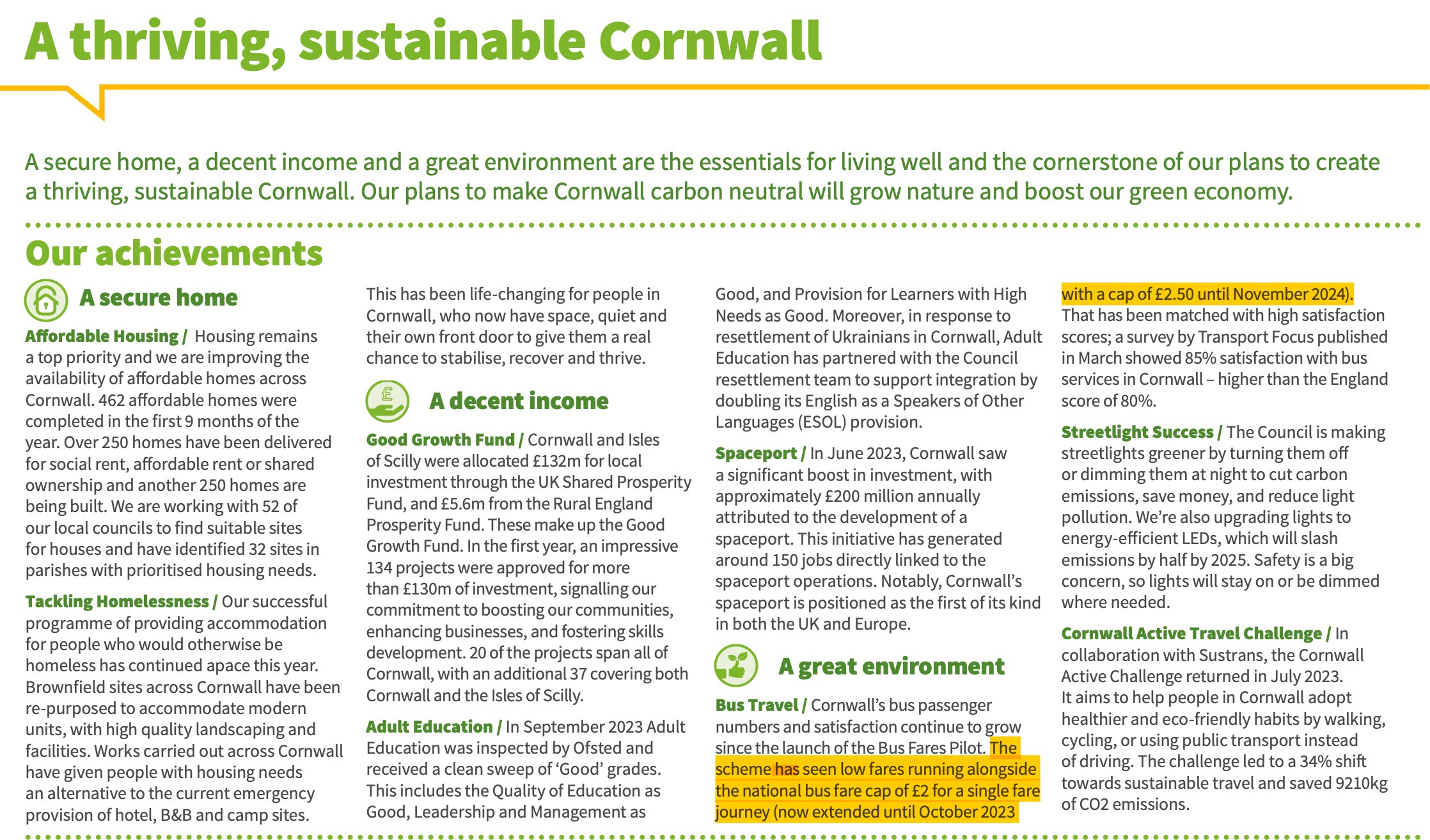 CC annual report bus fares