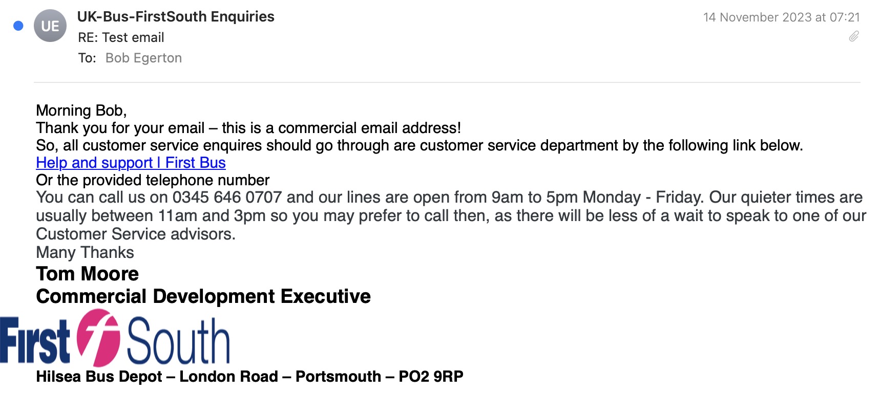 First email-commercial-only