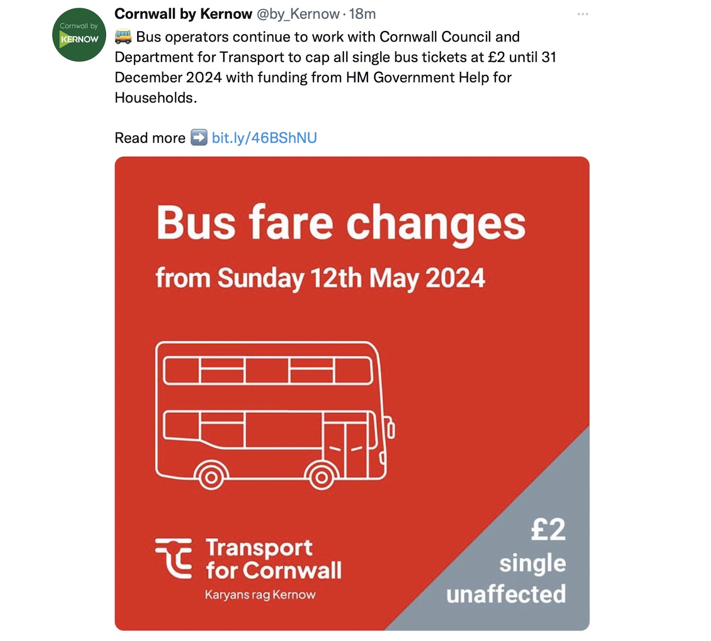 First twitter bus fares