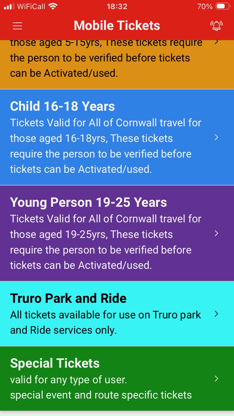 First parkride ticket options